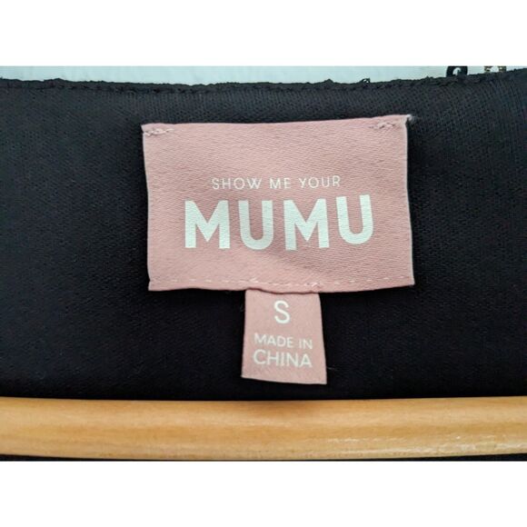 Show Me Your Mumu Eve Top Cheetah Sequin Size Small Black Gold - Picture 5 of 8